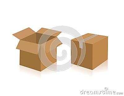 Shipping Boxes Vector Illustration