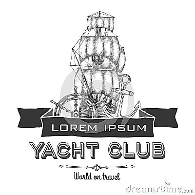 Shipping company logo. Vector Illustration