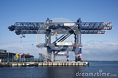 Shipping container cranes, Port Botany Editorial Stock Photo