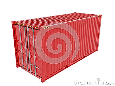 Shipping Container isolated Stock Photo