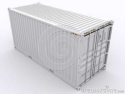 Shipping Container isolated Stock Photo