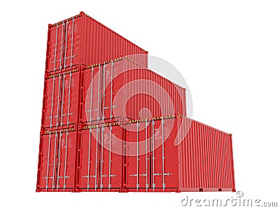 Shipping Container isolated Stock Photo