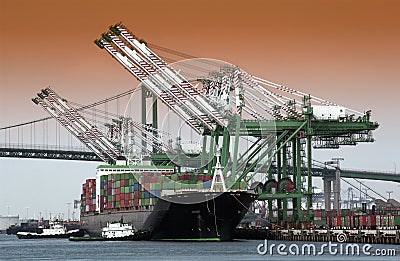 Shipping - Container Port Stock Photo