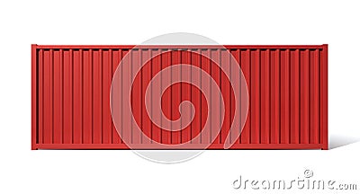 Shipping Container Red Stock Photo