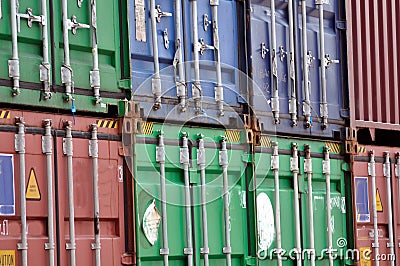 Shipping Containers Stock Photo