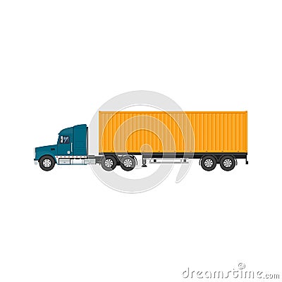 Shipping and Freight of Goods Vector Illustration