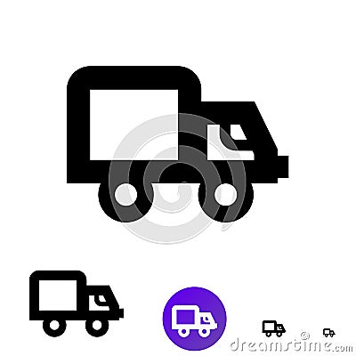 Shipping icon for business, e-commerce. Vector line truck icon Vector Illustration