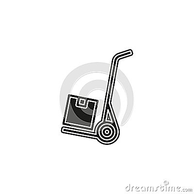 shipping inventory icon - vector cardboard Stock Photo