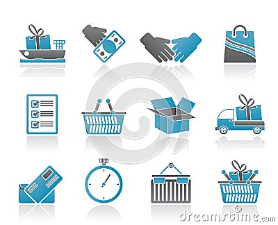 Shipping and logistic icons Vector Illustration