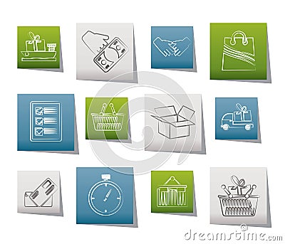 Shipping and logistic icons Vector Illustration