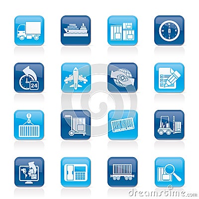 Shipping and logistics icons Vector Illustration