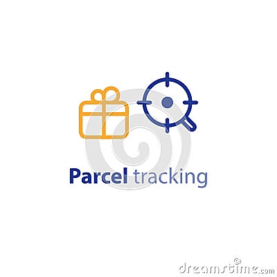 Shipping options, shipment services, parcel search parameters Vector Illustration