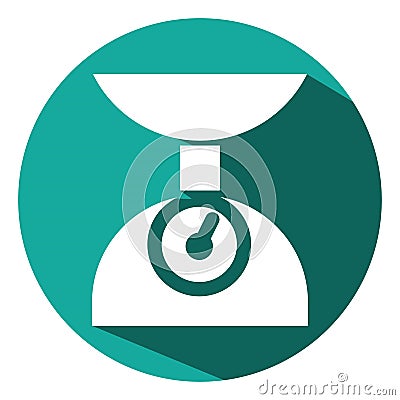 Shipping parcel weight, icon Vector Illustration