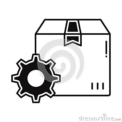 Shipping settings Vector Icon which can easily modify or edit Vector Illustration