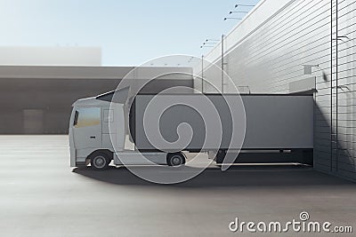 Shipping truck concept Stock Photo