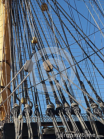 Ships rigging Stock Photo