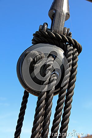 Ships rigging tackle Stock Photo