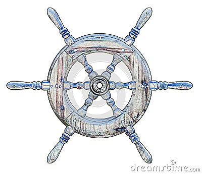 Ships wheel Stock Photo