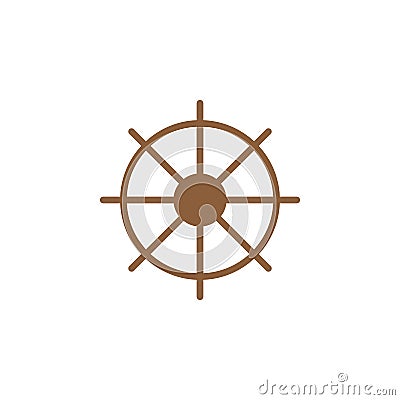 Ships wheel icon vector, filled flat sign, solid colorful pictogram isolated on white. Vector Illustration