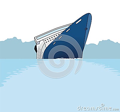 Shipwreck Vector Illustration