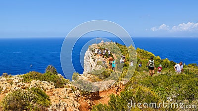 Tourists on the cape Editorial Stock Photo