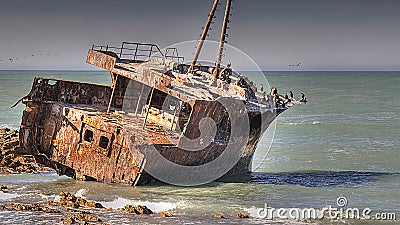 Shipwreck - Meisho Maru Stock Photo