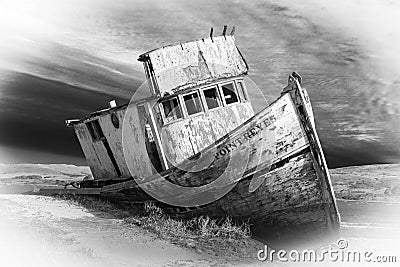 Shipwreck of the S.S. Point Reyes Editorial Stock Photo