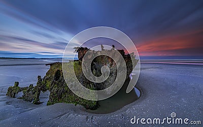 Shipwrecked off the coast of Ireland, Stock Photo