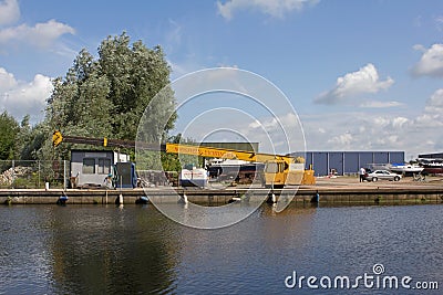 Shipyard in Hoogeveen Editorial Stock Photo