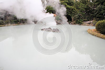 Shiraike jigoku hell in Beppu, Oita Stock Photo