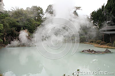 Shiraike jigoku hell in Beppu, Oita Stock Photo