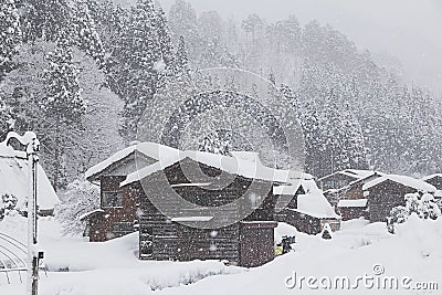 Shirakawa-go historic Japanese village Stock Photo