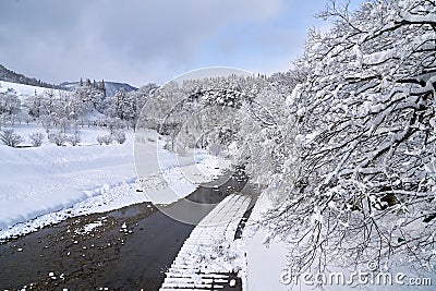 Shirakawa-go Village Stock Photo