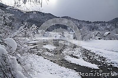 Shirakawa-go Village Stock Photo