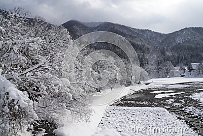 Shirakawa-go Village Stock Photo