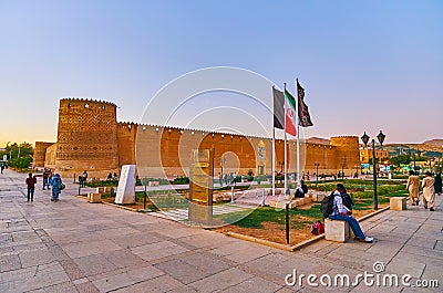 Evening Shohada square, Shiraz, iran Editorial Stock Photo