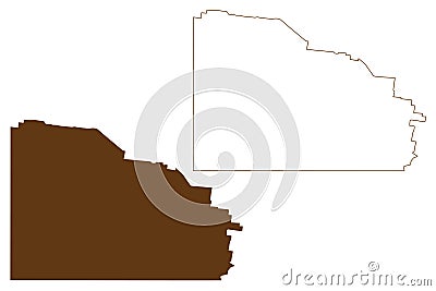 Shire of Bulloo (Commonwealth of Australia, Queensland state) Vector Illustration