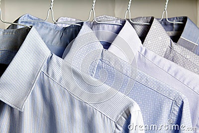 Ironed shirt at the dry cleaners Stock Photo