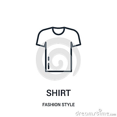 shirt icon vector from fashion style collection. Thin line shirt outline icon vector illustration Vector Illustration