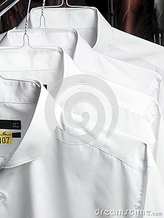 Shirt ironed in dry cleaner Stock Photo