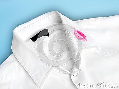 Shirt with kiss Stock Photo