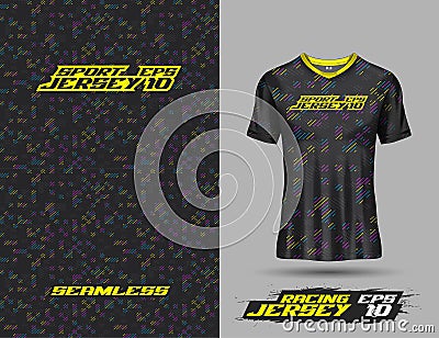 Sublimation printing trendy colourfull line seamless pattern design for jersey and tshirt sports team Vector Illustration