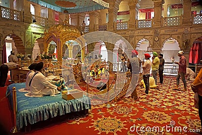 Sikh Temple in Old Delhi, India Editorial Stock Photo