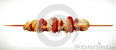 Shish kebab icon Vector Illustration