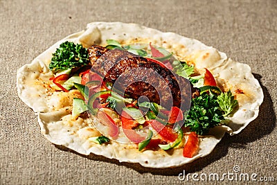 Shish kofte kebab Stock Photo