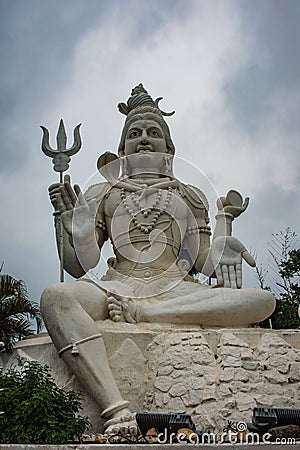 Shiva Parvathi statues on Kailasagiri hill , India Stock Photo