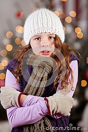 Shivering Cold Young Girl Royalty Free Stock Photography - Image: 31950747