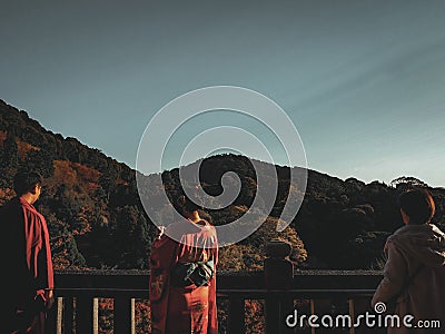 Shizuoka, Japan, December 7, 2019: Beautiful kimono girl of japan Editorial Stock Photo