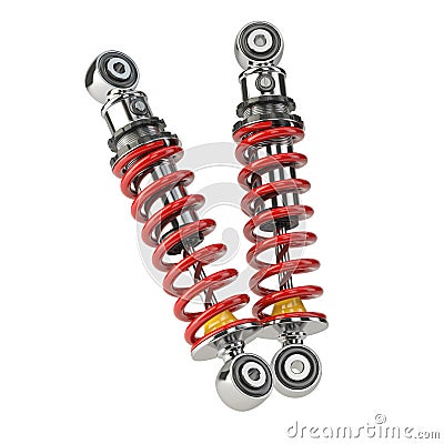 Shock absorber car isolated on white background. Auto parts and spare Cartoon Illustration