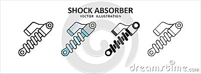 shock absorber suspension vector icon design. car motorcycle spare part replacement service Stock Photo